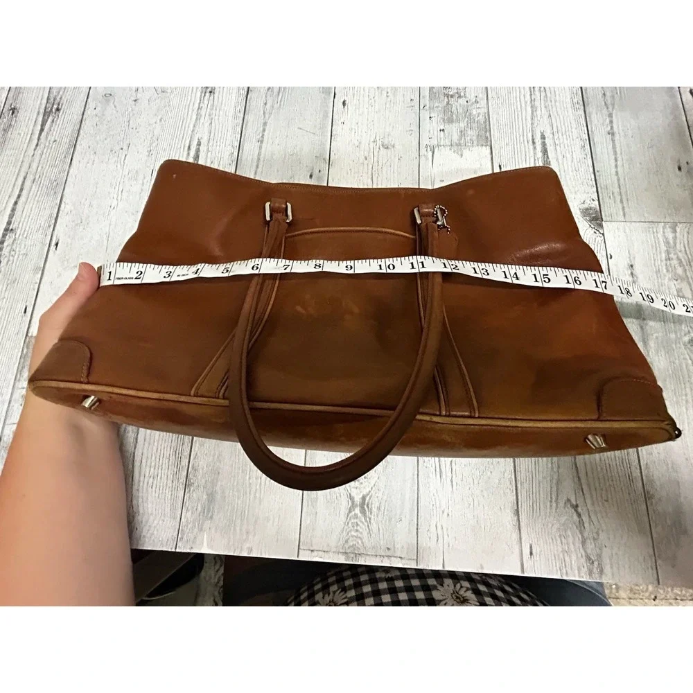 Vintage Coach Hampton Brown Leather Tote Bag 7515 Needs Restoring